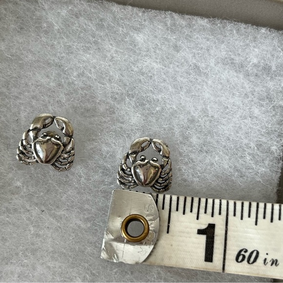 Sterling Silver Crab Post Earrings - Picture 6 of 7